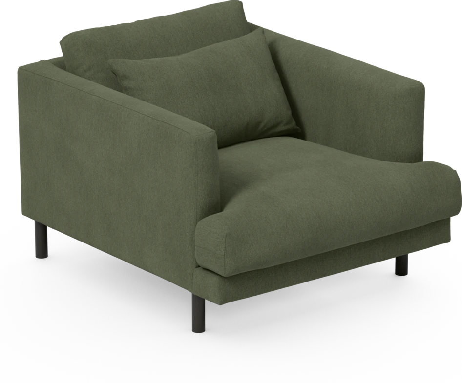 Harper - Fåtölj, 75 cm - Grön