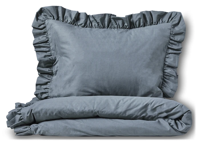 Bridgeport, Påslakanset i garnfärgad bomull med volang