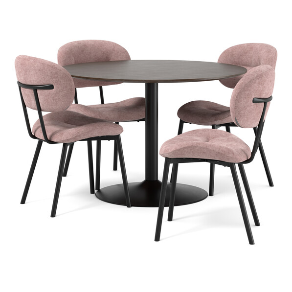 Plaine - Matgrupp med 4 stolar Carol - Rosa
