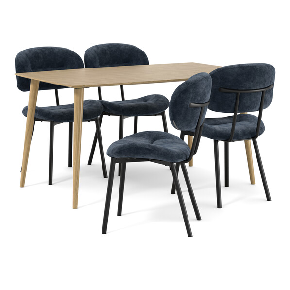 Plaine - Matgrupp med 4 stolar Carol - Beige