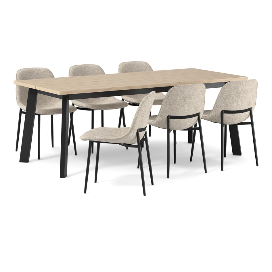 Nomad - Matgrupp med 6 stolar Melic - Beige