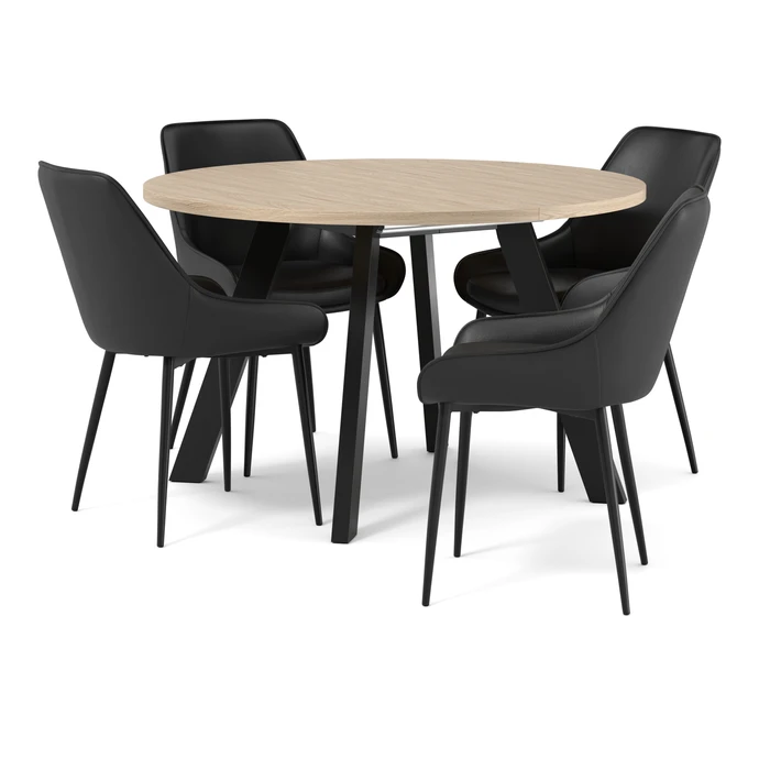 Nomad, Matgrupp med 4 stolar Leon