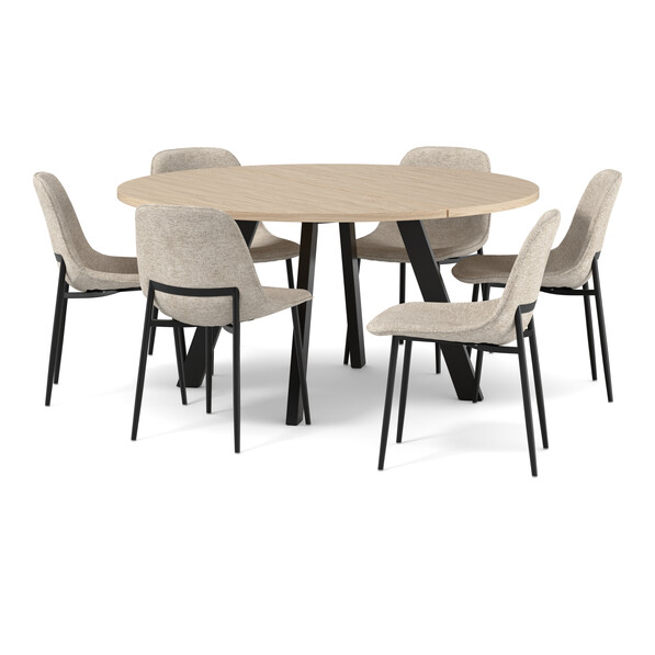 Nomad - Matgrupp med 6 stolar Melic - Beige