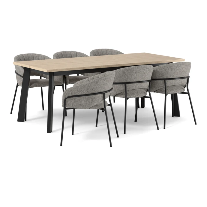 Nomad, Matgrupp med 6 karmstolar Selina