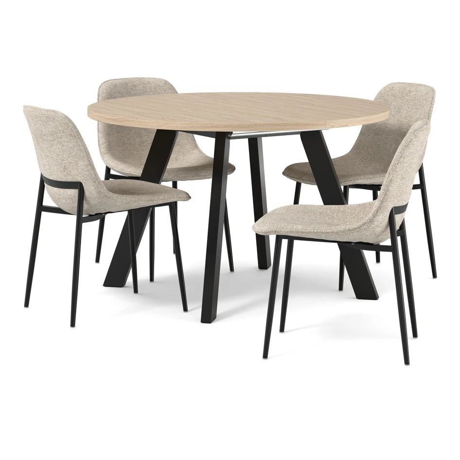 Nomad - Matgrupp med 4 stolar Melic - Beige