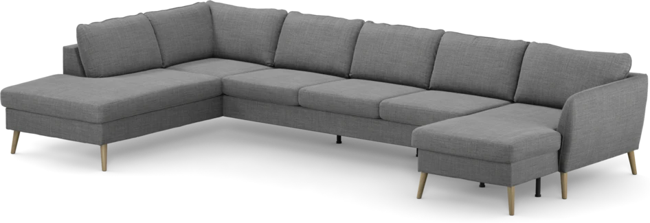 County - 4-sits soffa med divan vänster och schäslong höger - Grå