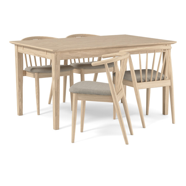 Ekerö - Matgrupp med 4 stolar Sixten - Vit