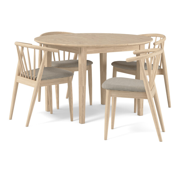 Ekerö - Matgrupp med 4 stolar Sixten - Vit