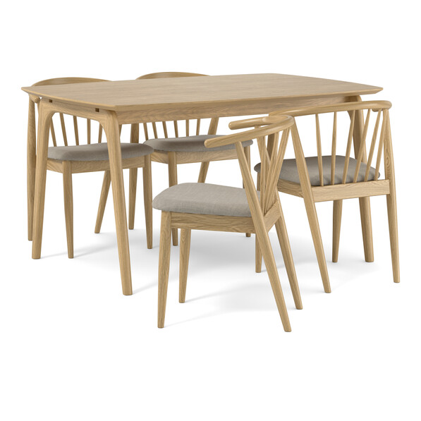 Nashua - Matgrupp med 4 stolar Sixten - Beige