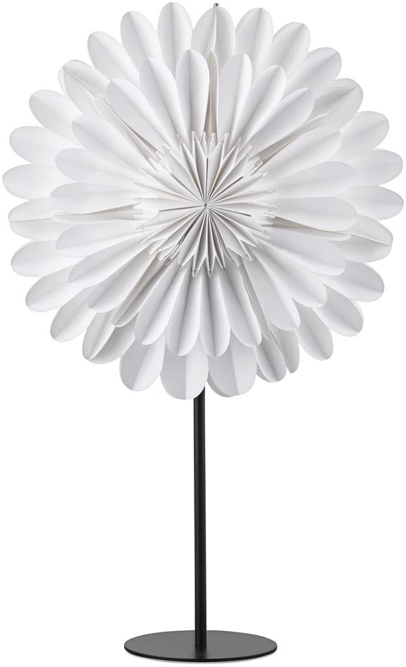 Gullvor på fot - Julstjärna på fot, Ø 40 cm - Vit