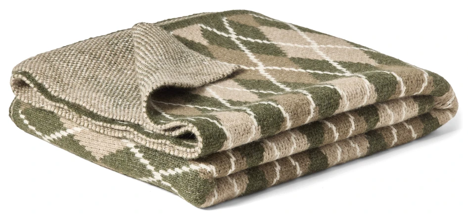 Argyle - Pläd, 130x170 cm - Beige