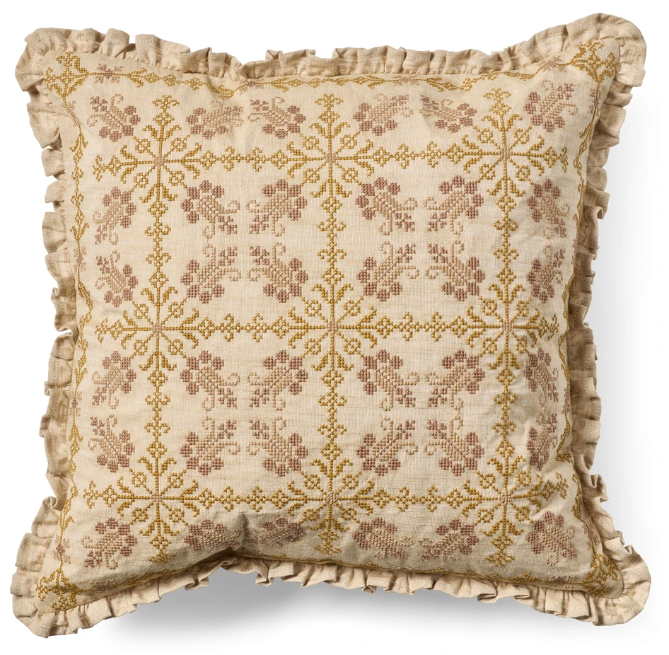 Birgitta - Prydnadskudde, 45x45 cm - Beige