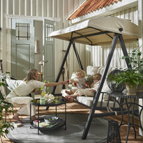 Eketorp - Flatvävd matta, inom-/utomhus Ø200 cm - inspiration