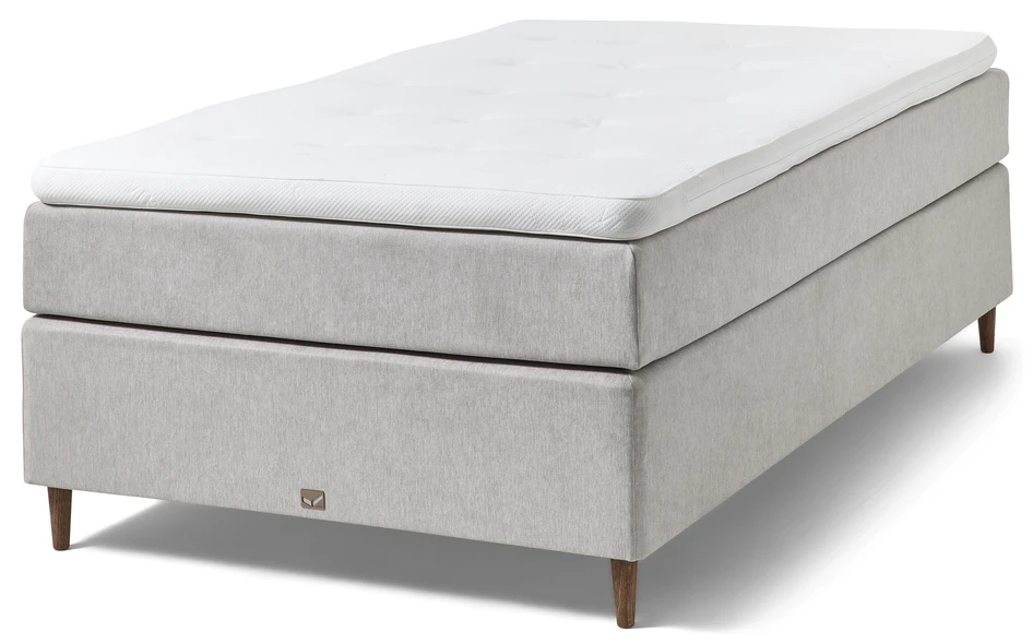 Active Comfort - Kontinentalsäng, enkelsäng med bäddmadrass - Grå