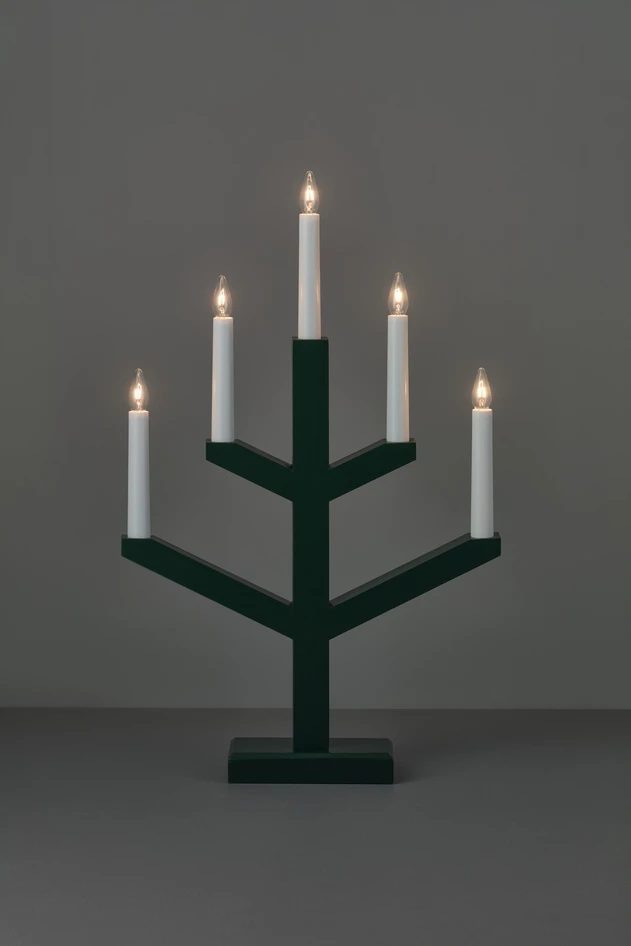Truls 5-arm - Adventsljusstake 5-armad - Grön