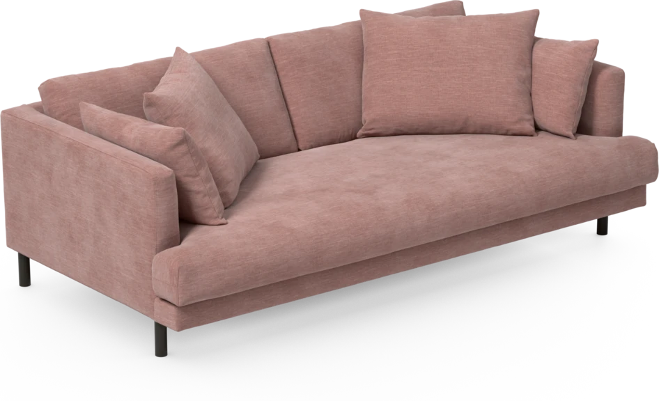 Harper - 3-sits soffa, hel dyna - Rosa