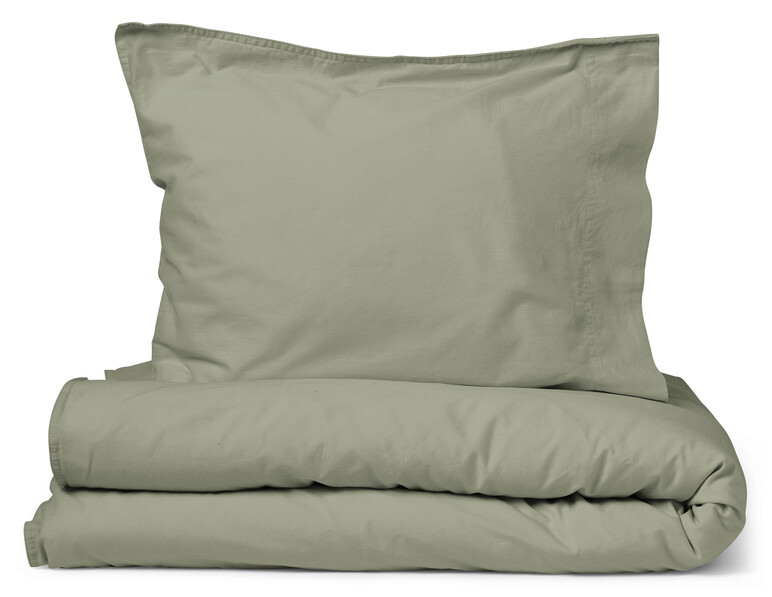 Rockport - Påslakanset i tvättad bomull - Grön