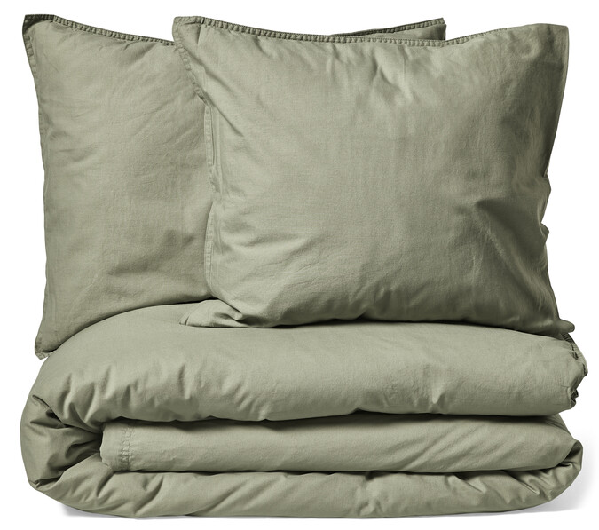 Rockport - Påslakanset i tvättad bomull, 3 delar - Grön