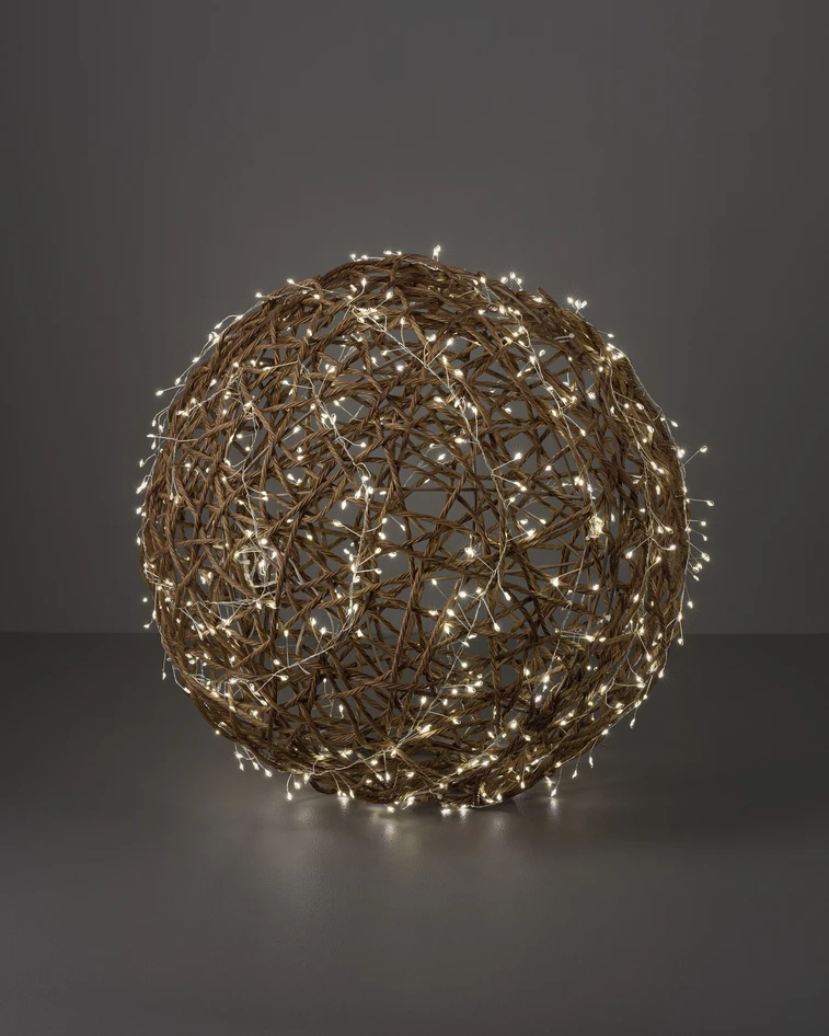 Glimsa  - Dekorationsbelysning, Ø 50 cm - Brun