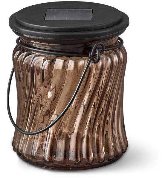 Sandie - Solcellsbelysning H9.5 Ø7.5 cm - Brun