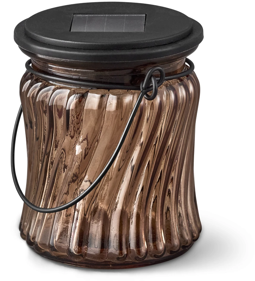 Sandie - Solcellsbelysning H9.5 Ø7.5 cm - Brun