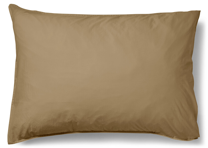 Rockport - Örngott till hotellkudde i tvättad bomull, 70x100 cm - Brun