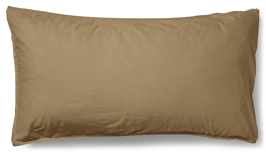 Rockport - Örngott till hotellkudde i tvättad bomull, 50x90 cm - Brun