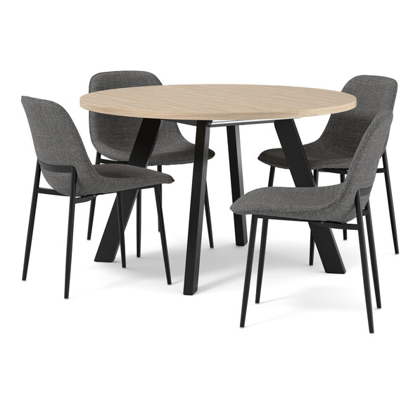 Nomad - Matgrupp med 4 stolar Melic - Grå