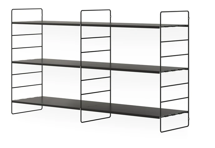 Wera, Vägghylla byggbar med 3 konsoler & 6 hyllplan, 120x30x69,4 cm