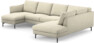 Madison Lux - 2-sits soffa med schäslong vänster och divan höger - Vit