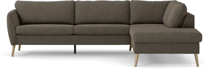 County - 2,5-sits soffa med divan höger - Brun