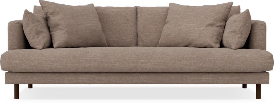 Harper - 3-sits soffa, hel dyna - Brun
