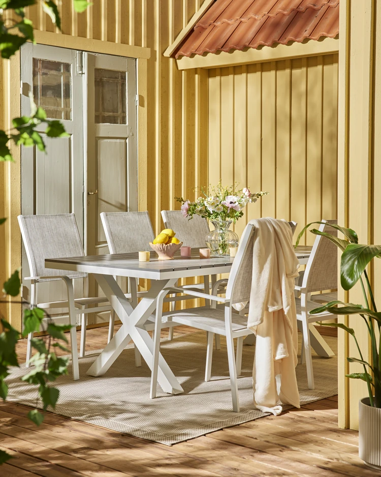 Modena - Utegrupp med bord och 6 karmstolar - inspiration