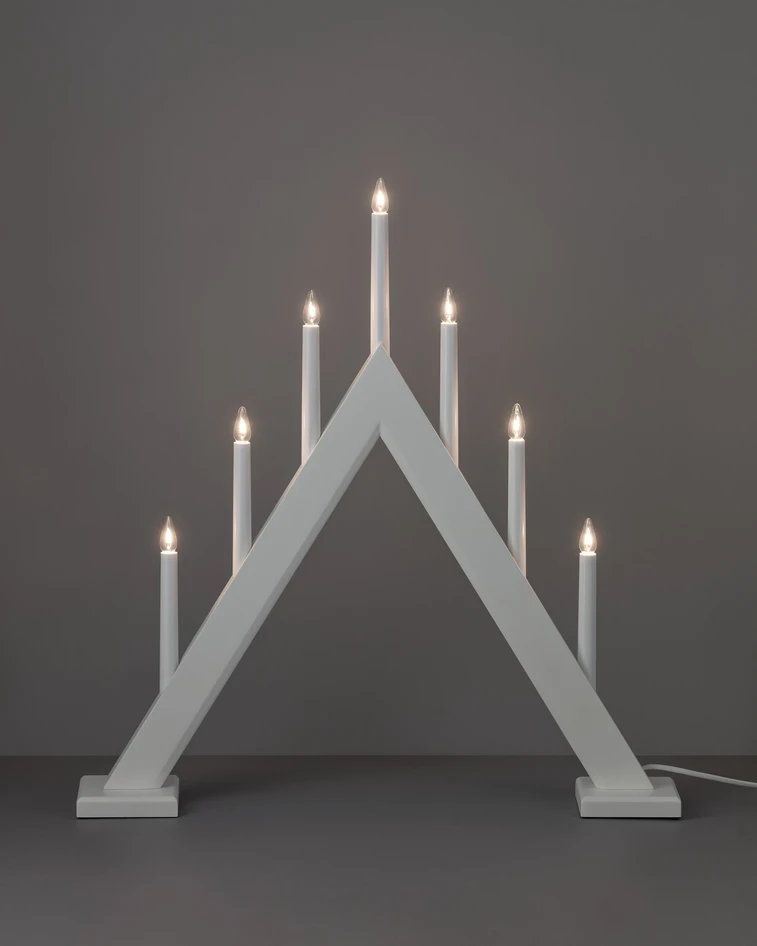 Luma - Adventsljusstake 7-armad - Vit