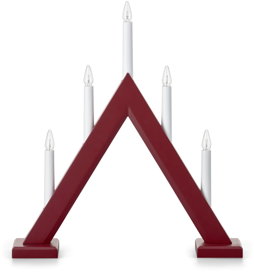 Luma - Adventsljusstake 5-armad - Röd