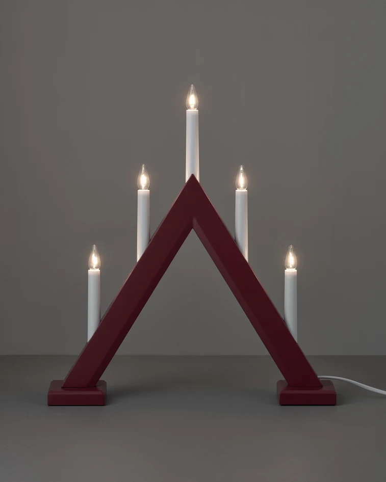 Luma - Adventsljusstake 5-armad - Röd