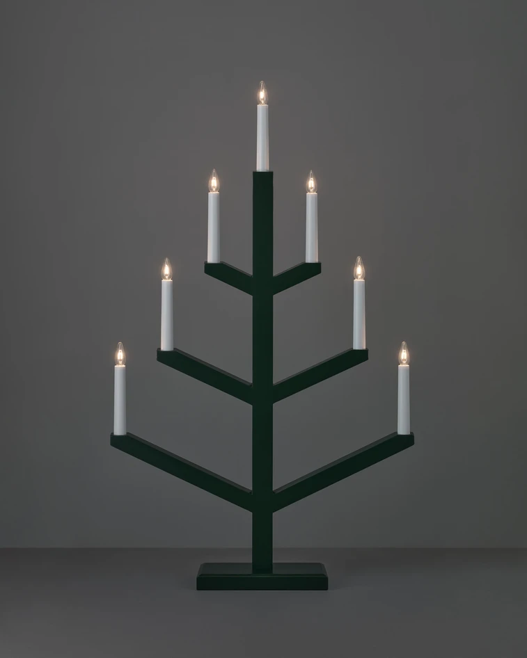 Truls 7-arm - Adventsljusstake 7-armad - Grön