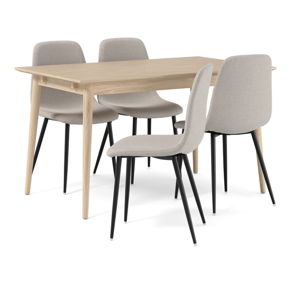 Harry - Matgrupp med 4 stolar Tracy - Beige