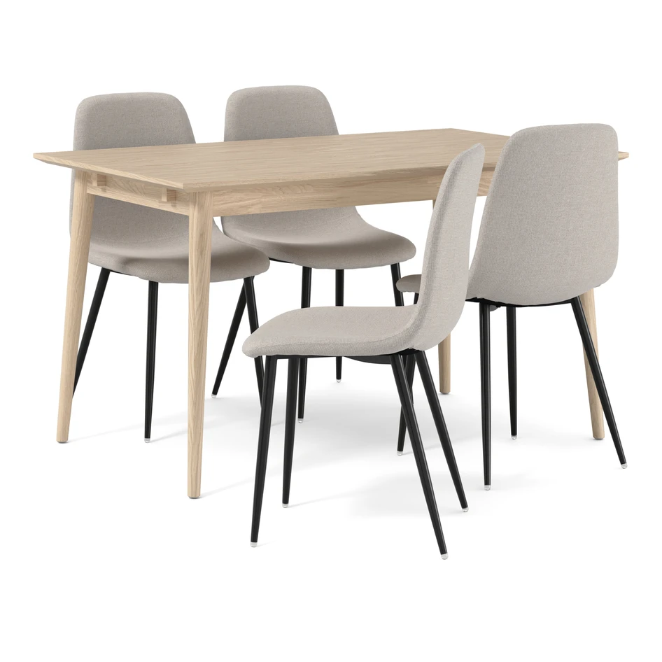Harry - Matgrupp med 4 stolar Tracy - Beige