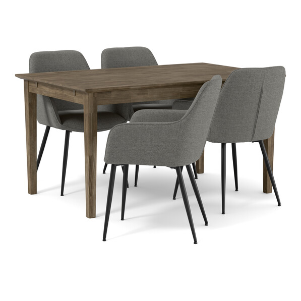 Ekerö - Matgrupp med 4 karmstolar Milla - Brun