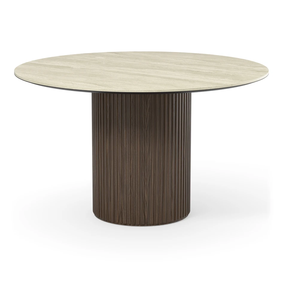 Astrid - Matbord, Ø 135 cm - Brun