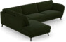 Madison - 3-sits soffa med divan vänster - Grön