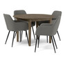 Ekerö - Matgrupp med 4 karmstolar Milla - Brun