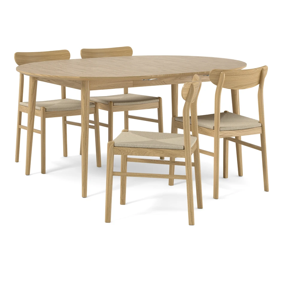 Harry - Matgrupp med 4 stolar Ida - Beige