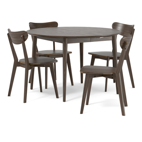 Harry - Matgrupp med 4 stolar Ludvig - Brun