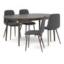 Harry - Matbord med 4 stolar Tracy - Grå
