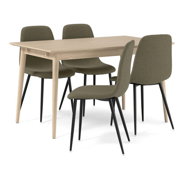Harry - Matgrupp med 4 stolar Tracy - Grön