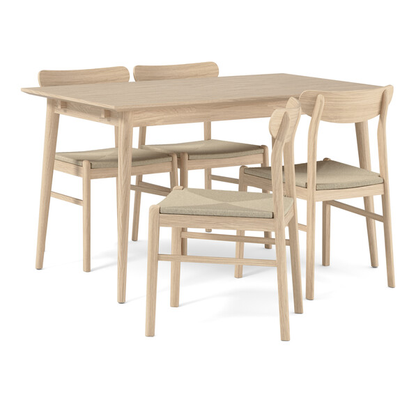 Harry - Matgrupp med 4 stolar Ida - Vit