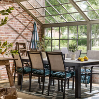 Modena - Utegrupp med bord och 6 utekarmstolar - inspiration