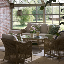 Samos - Utegrupp med soffa, 2 fåtöljer och bord - inspiration